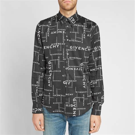 Givenchy Crossword Print Shirt Black & White 